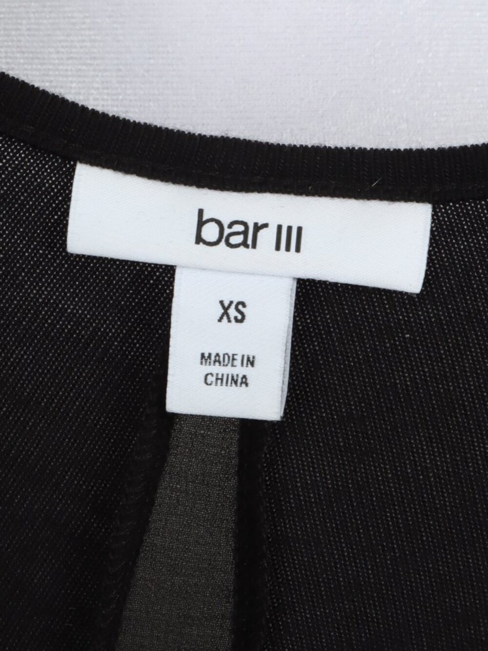 Womens Black Chiffon-Trim Tunic Blouse, Size XS, Bar III - Picture 5 of 5